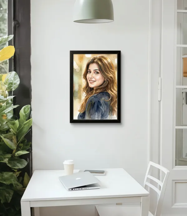Wood_Frame_Customizable_Digital_Watercolour_Painting