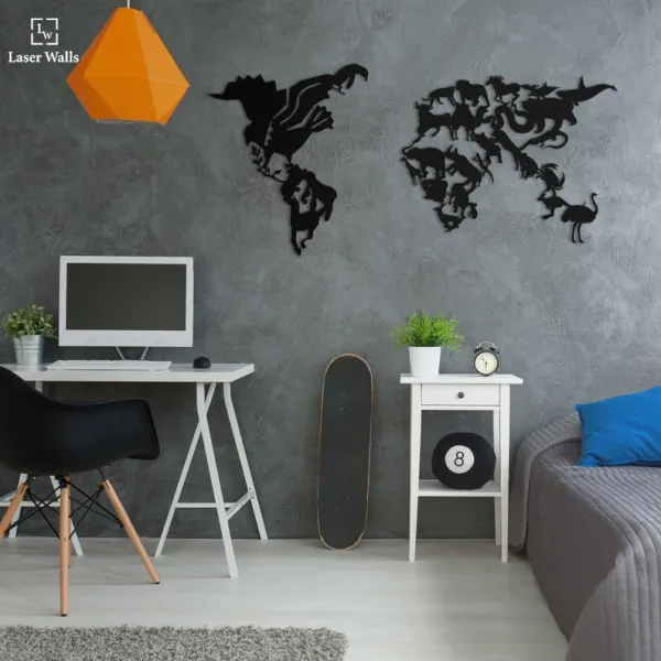 Wild_Life_Metal_World_Map_Metal_Wall_Art_Office_Wall_Art_World_Map_Design_Living_Room_Deco_Oversize_Wall_Decor_Animal_Wall_Art_Animal_Lover_Laserwall