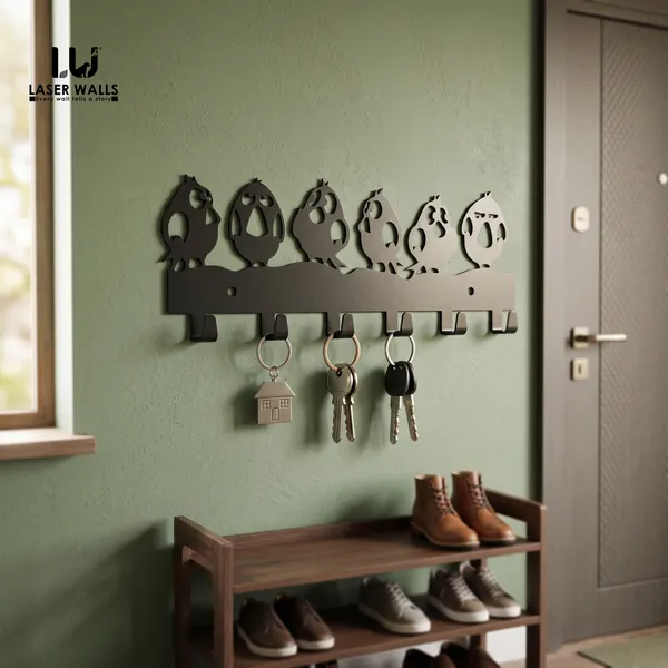 Metal_Owl_Design_Wall_Mounted_Key_Holder