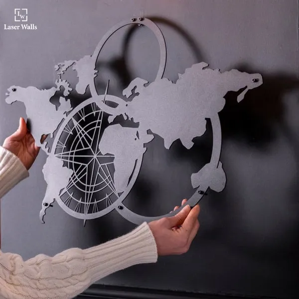 Map_Metal_Art_From_Laserwall_Metal_World_Map_Wall_Art_Metal_Wall_Decor_Metal_Wall_Art_Housewarming_Gift_World_Map_Metal_Wall_Sign_Travel