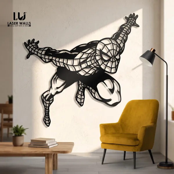 Spiderman_Metal_Wall_Art_Spiderman_Wall_Decor_Kids_Room_Decor