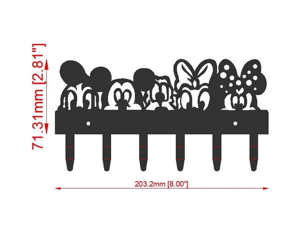 Black_Laser_Cut_Animal_Wall_Mounted_Key_Holder