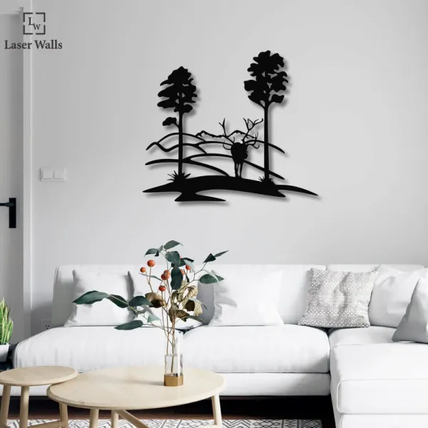 Metal_Wall_Decor_Metal_Deer_Family_Art_Tree_Mountain_Decoration_Nature_Wall_Art_Wildlife_Lover_Gift_Wall_Hangings_Metal_Sign_Laserwall