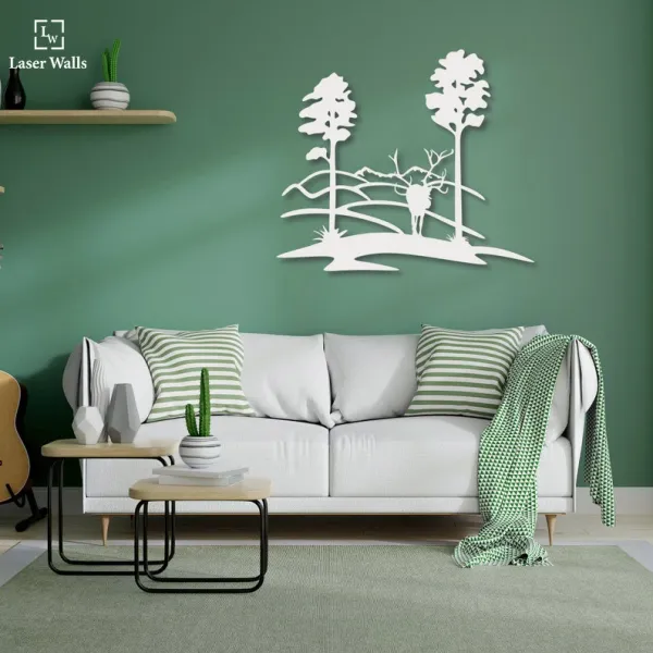Metal_Wall_Decor_Metal_Deer_Family_Art_Tree_Mountain_Decoration_Nature_Wall_Art_Wildlife_Lover_Gift_Wall_Hangings_Metal_Sign_Laserwall