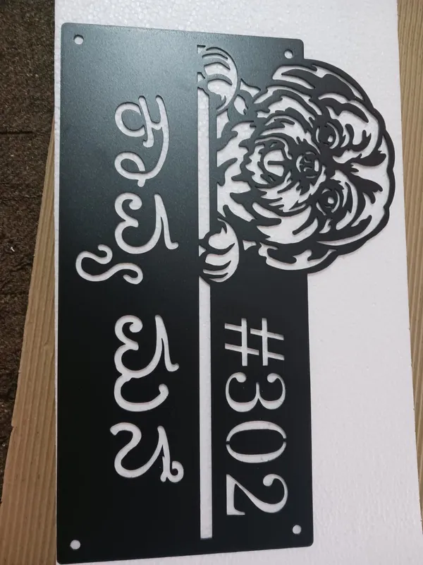 Bulldog_Dog_Farm_House_House_Name_Plate_Number_Plate_Wooden_Name_Plate_Customised_Number_Plate_Steel_Name_Plate_Lasercut_Name_Plate