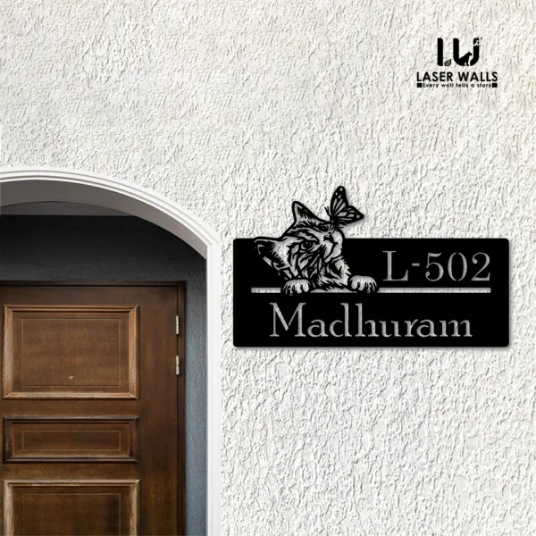 Cats_Kittens_Farm_House_House_Name_Plate_Number_Plate_Wooden_Name_Plate_Customised_Number_Plate_Steel_Name_Plate_Lasercut_Name_Plate