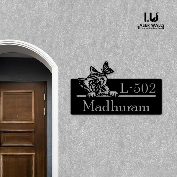 Cats_Kittens_Farm_House_House_Name_Plate_Number_Plate_Wooden_Name_Plate_Customised_Number_Plate_Steel_Name_Plate_Lasercut_Name_Plate