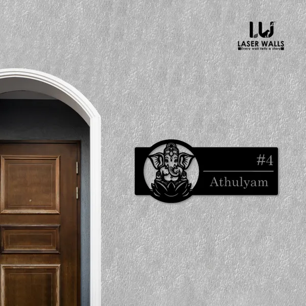 Lord_Ganesha_Farm_House_House_Name_Plate_Number_Plate_Wooden_Name_Plate_Customised_Number_Plate_Steel_Name_Plate_Lasercut_Name_Plate