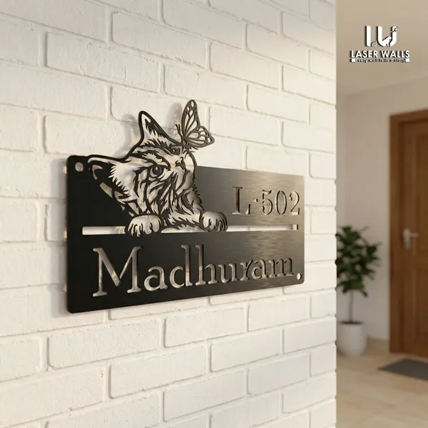 Cats_Kittens_Farm_House_House_Name_Plate_Number_Plate_Wooden_Name_Plate_Customised_Number_Plate_Steel_Name_Plate_Lasercut_Name_Plate
