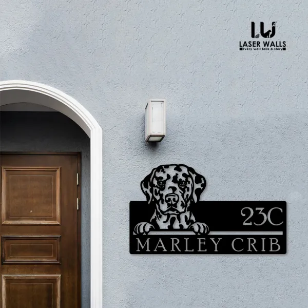 Dalmatian_Dog_Farm_House_House_Name_Plate_Customised_Plate_Steel_Name_Plate_Lasercut_Name_Plate_Metal_Name_Plate_Office_Name_Plate