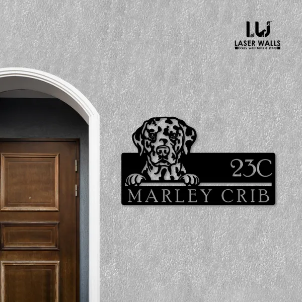 Dalmatian_Dog_Farm_House_House_Name_Plate_Customised_Plate_Steel_Name_Plate_Lasercut_Name_Plate_Metal_Name_Plate_Office_Name_Plate