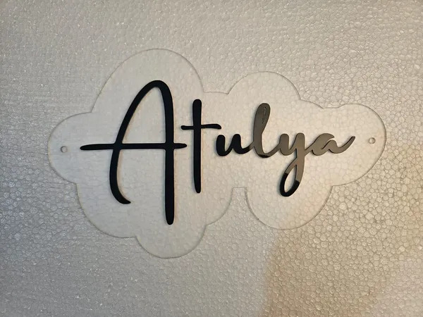 White_Cloud_Shape_Name_Plate