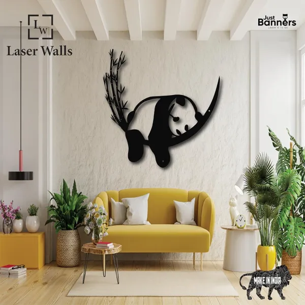 Sleeping_Panda_Metal_Art_From_Laserwall_Sleeping_Panda_Metal_Wall_Art_Wall_Decor_Geometric_Home_Office_Decoration