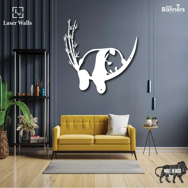 Sleeping_Panda_Metal_Art_From_Laserwall_Sleeping_Panda_Metal_Wall_Art_Wall_Decor_Geometric_Home_Office_Decoration