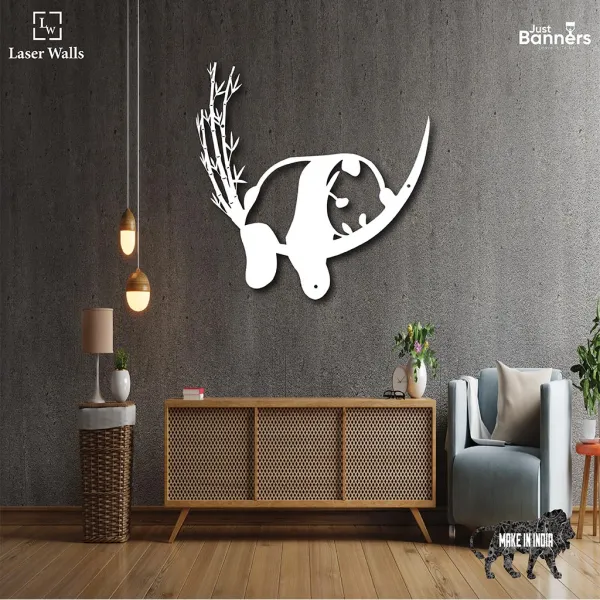Sleeping_Panda_Metal_Art_From_Laserwall_Sleeping_Panda_Metal_Wall_Art_Wall_Decor_Geometric_Home_Office_Decoration