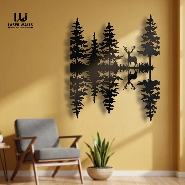 Lake_And_Forest_Silhouette_Metal_Wall_Art_Deer_And_Forest_Metal_Wall_Decor_Forest_Metal_Art_Farmhouse_Decor_Wall_Hanging_Gift_Laserwall