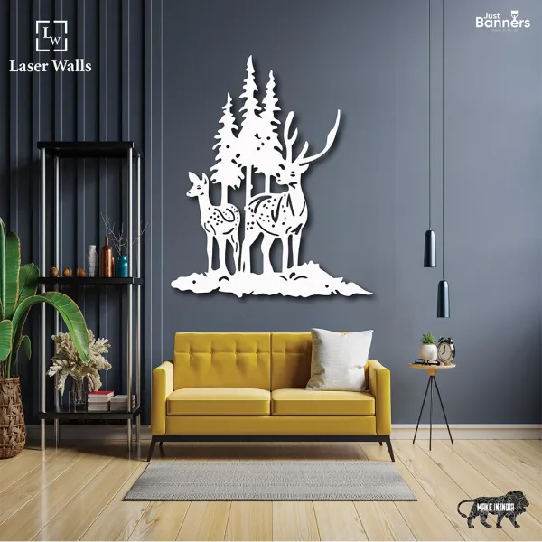 Deer_Metal_Wall_Hanging_Gift_Forest_Landscape_2_Deers_Laserwall