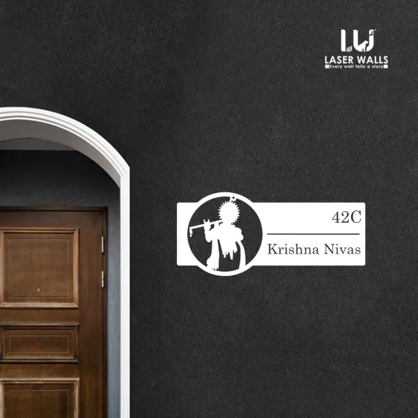 Lord_Krishna_Farm_House_House_Name_Plate_Number_Plate_Wooden_Name_Plate_Customised_Number_Plate_Steel_Name_Plate_Lasercut_Name_Plate