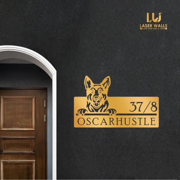 German_Shepherd_Dog_Farm_House_House_Name_Plate_Customised_Plate_Steel_Name_Plate_Lasercut_Name_Plate_Metal_Name_Plate_Office_Name_Plate