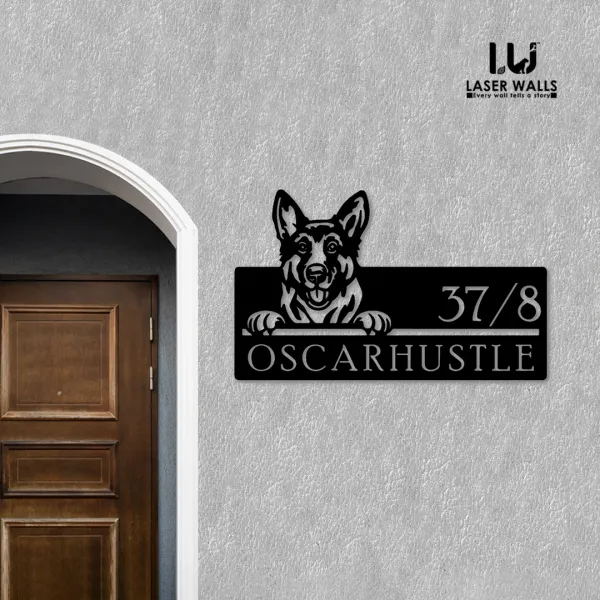 German_Shepherd_Dog_Farm_House_House_Name_Plate_Customised_Plate_Steel_Name_Plate_Lasercut_Name_Plate_Metal_Name_Plate_Office_Name_Plate