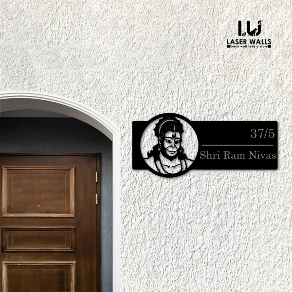 Hanuman_Farm_House_House_Name_Plate_Number_Plate_Wooden_Name_Plate_Customised_Number_Plate_Steel_Name_Plate_Lasercut_Name_Plate