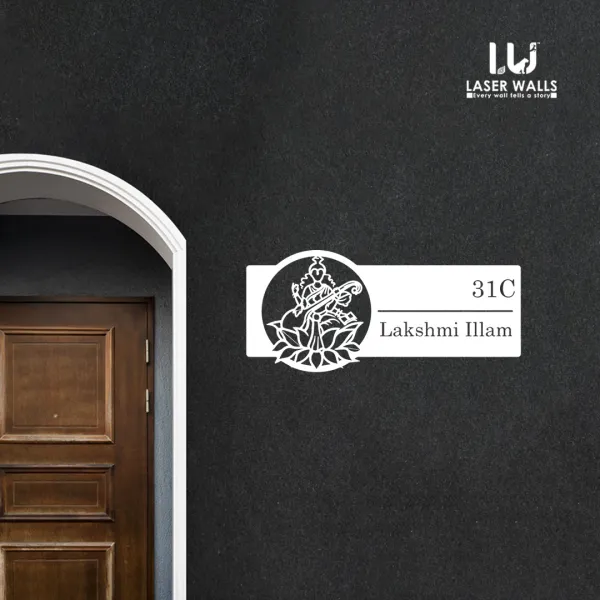 Goddess_Laxhmi_Farm_House_House_Name_Plate_Customised_Name_Plate_Steel_Name_Plate_Lasercut_Name_Plate_Metal_Name_Plate_Office_Signages