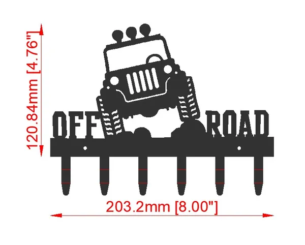 Black_Off_Road_Jeep_Wall_Mounted_Key_Holder