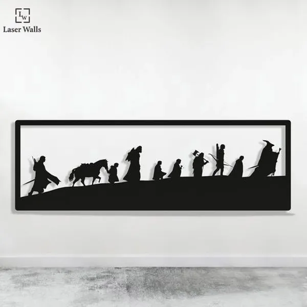 The_Lord_Of_The_Rings_Fellowship_Of_The_Ring_Metal_Wall_Art_Lord_Of_The_Rings_Gifts_Gift_Christine_Art_Laserwall