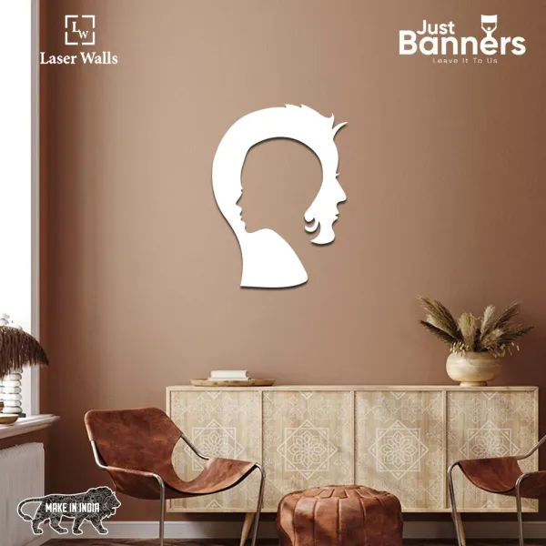2_Face_Metal_Art_From_Laserwall_Two_Faces_Wall_Poster_Poster_Gift_Interior_Idea_Faces_Wall_Decal_Laser_Cut_Office_Wall_Art