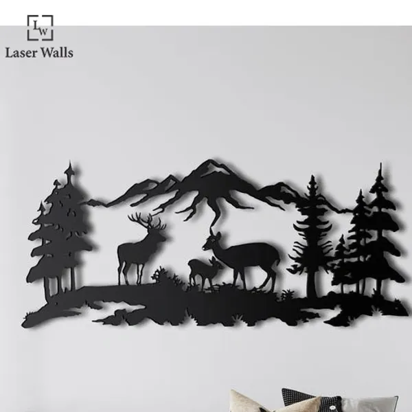 Landscape_Vi_From_Laserwall_Mountain_Art_Mountain_Decal_Living_Room_Art_Metal_Art_Home_Decor_Gift_Laser_Art_Mountain