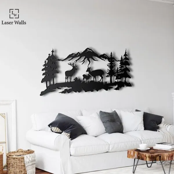 Landscape_Vi_From_Laserwall_Mountain_Art_Mountain_Decal_Living_Room_Art_Metal_Art_Home_Decor_Gift_Laser_Art_Mountain