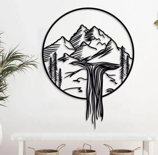 Mountain_Water_Falls_From_Laserwall_Mountain_Wall_Art_Metal_Wall_Art_Landscape_Metal_Art_Gift_Home_Decor_For_Living_Room_Home_Office_Gift