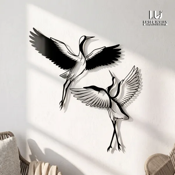 Metal_Contemporary_Crane_Bird_Wall_Decor