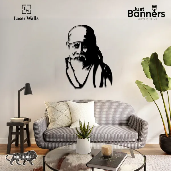 Saibaba_Metal_Wall_Art_Saibaba_God_Metal_Art_Laser_Cut_Metal_Wall_Art_Religious_Metal_Art_Elevation_Matal_Art