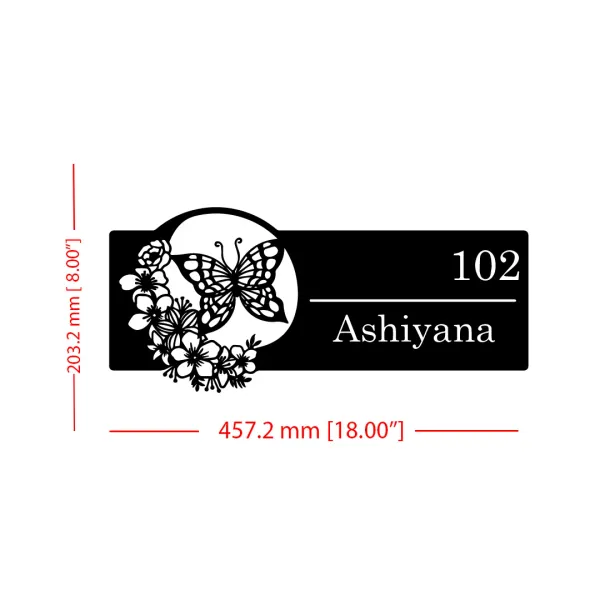 Flower_Name_Plate_Farm_House_House_Name_Plate_Number_Plate_Wooden_Name_Plate_Customised_Number_Plate_Steel_Name_Plate_Lasercut_Name_Plate