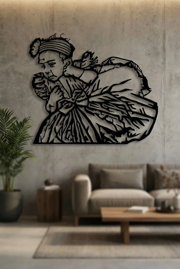 Portrait_From_Laserwall_Custom_Birthday_Gift_For_Kids_Custom_Metal_Wall_Art_Unique_Kids_Portrait_Bed_Room_Decor_Clones