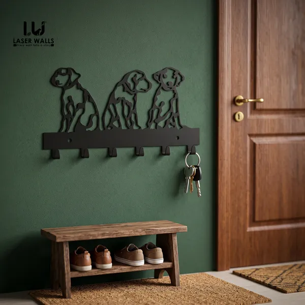 Dog_Key_Holder_Puppy_Key_Organiser_Metal_Art_Key_Hanger_Laserwall