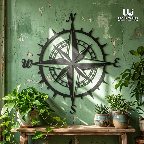 Compass_Metal_Art_From_Laserwall_North_Star_Compass_Rose_Shape_Beautiful_Metal_North_Star_Compass_Custom_Metal_Star_Compass_Unique_Gift_Idea