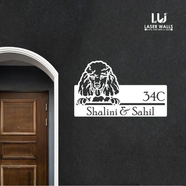 Poodle_Dog_Farm_House_House_Name_Plate_Customised_Plate_Steel_Name_Plate_Lasercut_Name_Plate_Metal_Name_Plate_Office_Name_Plate