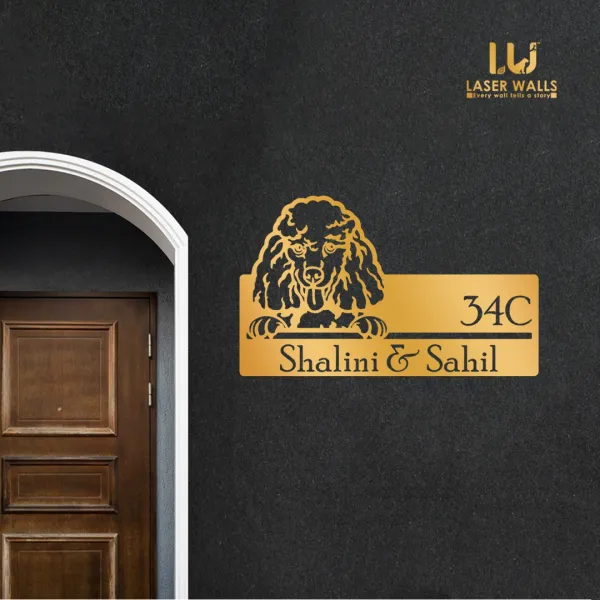 Poodle_Dog_Farm_House_House_Name_Plate_Customised_Plate_Steel_Name_Plate_Lasercut_Name_Plate_Metal_Name_Plate_Office_Name_Plate