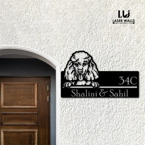 Poodle_Dog_Farm_House_House_Name_Plate_Customised_Plate_Steel_Name_Plate_Lasercut_Name_Plate_Metal_Name_Plate_Office_Name_Plate