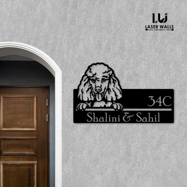 Poodle_Dog_Farm_House_House_Name_Plate_Customised_Plate_Steel_Name_Plate_Lasercut_Name_Plate_Metal_Name_Plate_Office_Name_Plate