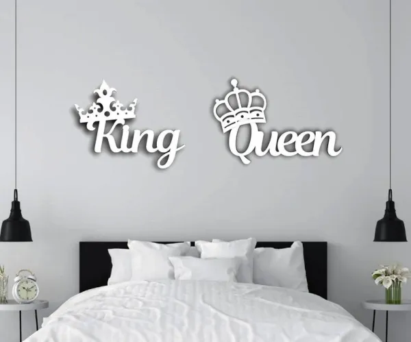 King_Queen_Metal_Art_From_Laserwall_King_Queen_Decoration_Wall_Decoration_Decoration_Wall_Art_Modern_Bedroom_Decoration_Gift