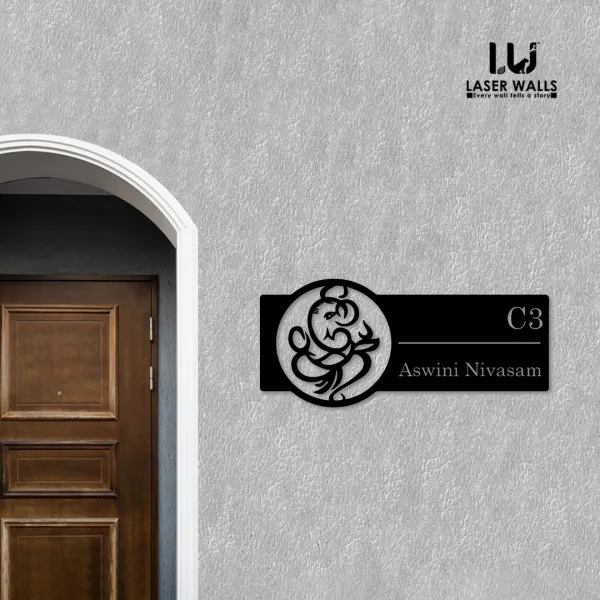 Lord_Ganesha_Farm_House_House_Name_Plate_Number_Plate_Wooden_Name_Plate_Customised_Number_Plate_Steel_Name_Plate_Lasercut_Name_Plate