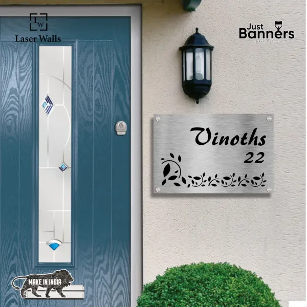 Stainless_Steel_Metal_Name_Plate_With_Dark_Acrylic_Back_Pannel_From_Laserwall