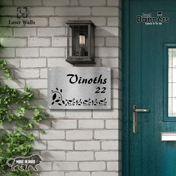 Stainless_Steel_Metal_Name_Plate_With_Dark_Acrylic_Back_Pannel_From_Laserwall
