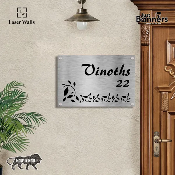 Stainless_Steel_Metal_Name_Plate_With_Dark_Acrylic_Back_Pannel_From_Laserwall