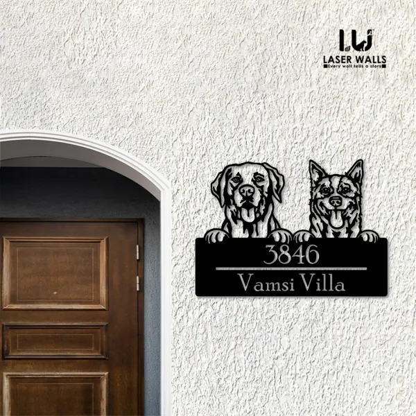 German_Shepherd_Dog_Farm_House_House_Name_Plate_Customised_Plate_Steel_Name_Plate_Lasercut_Name_Plate_Metal_Name_Plate_Office_Name_Plate