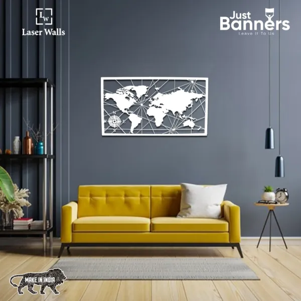 World_Map_Frame_Metal_Art_From_Laserwall_Metal_World_Map_Wall_Art_World_Map_Compass_Continent_Metal_Wall_Decor_Interior_Decoration_Wall_Hangings
