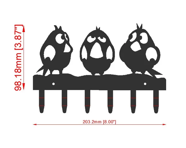 Angry_Bird_Key_Holder_Key_Organiser_Key_Holder_Laserwall_Metal_Wall_Art